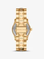 Runway Pavé Gold-Tone and Tiger's Eye Watch