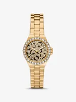 Mini Lennox Animal Pavé Gold-Tone Watch