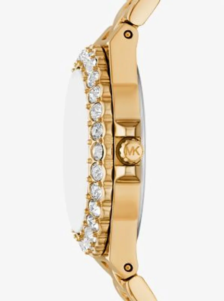 Mini Lennox Animal Pavé Gold-Tone Watch