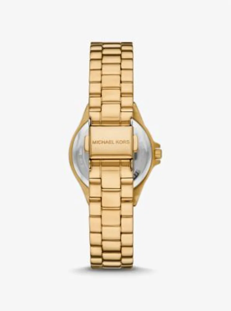 Mini Lennox Animal Pavé Gold-Tone Watch