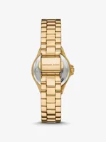 Mini Lennox Pavé Gold-Tone Watch