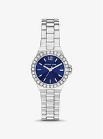 Mini Lennox Pavé Silver-Tone Watch