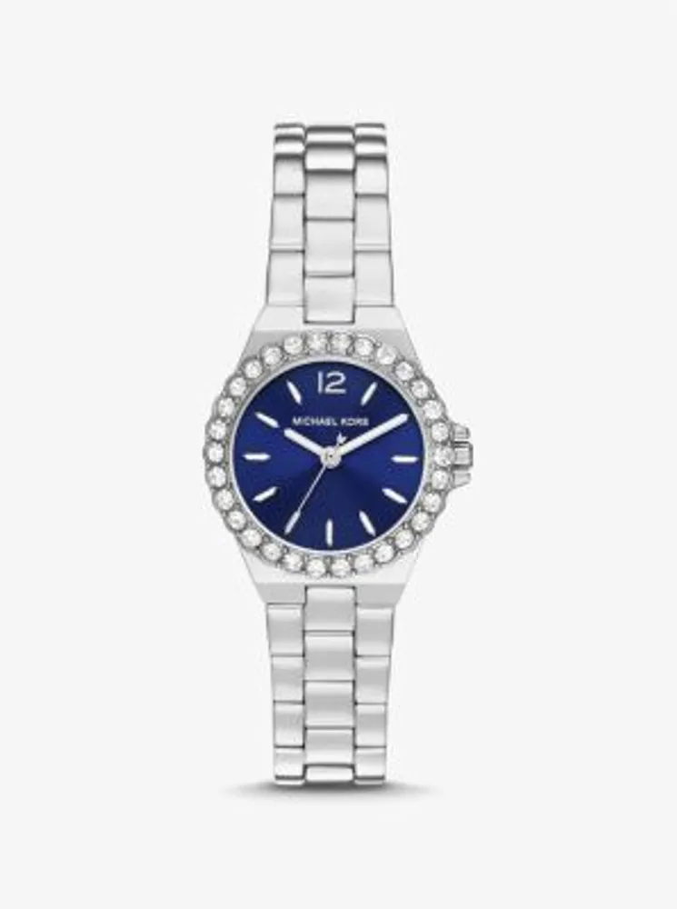 Mini Lennox Pavé Silver-Tone Watch