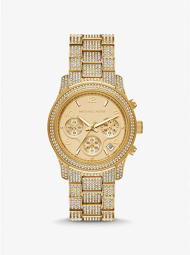 Runway Pavé Gold-Tone Watch