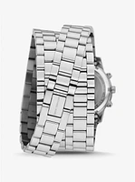 Runway Rhodium-Plated Stainless Steel Triple Wrap Watch