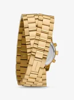 Runway Gold-Tone Wrap Watch