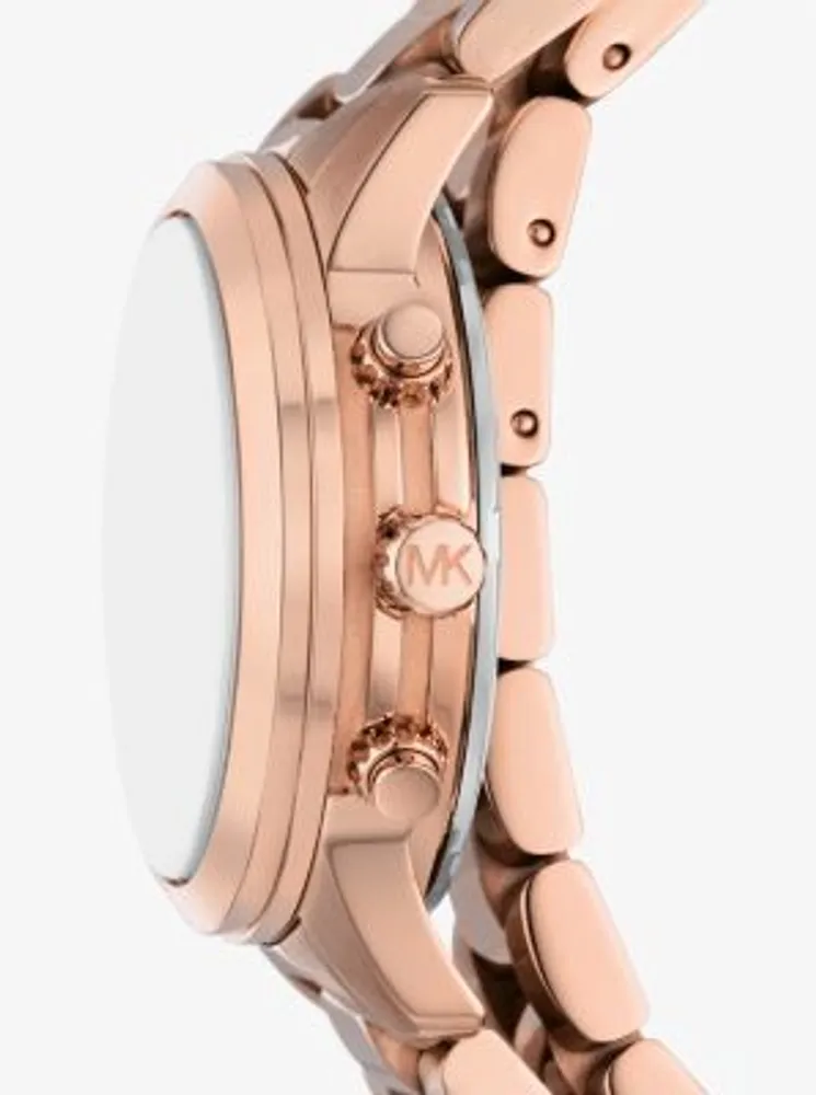 Runway Rose Gold-Tone Wrap Watch