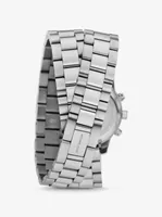 Runway Silver-Tone Wrap Watch