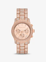 Runway Pavé Rose Gold-Tone Watch