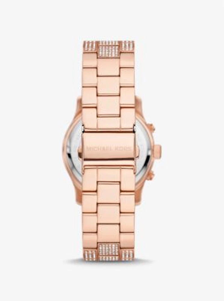 Runway Pavé Rose Gold-Tone Watch