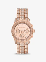 Runway Pavé Rose Gold-Tone Watch