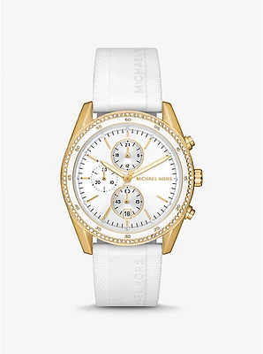 Oversized Hadyn Pavé Gold-Tone Watch