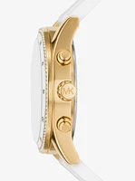 Oversized Hadyn Pavé Gold-Tone Watch