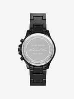 Limited-Edition Oversized Sage Pavé Black-Tone Watch