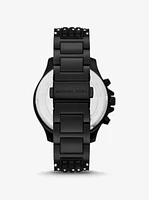 Limited-Edition Oversized Sage Pavé Black-Tone Watch