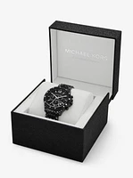 Limited-Edition Oversized Sage Pavé Black-Tone Watch