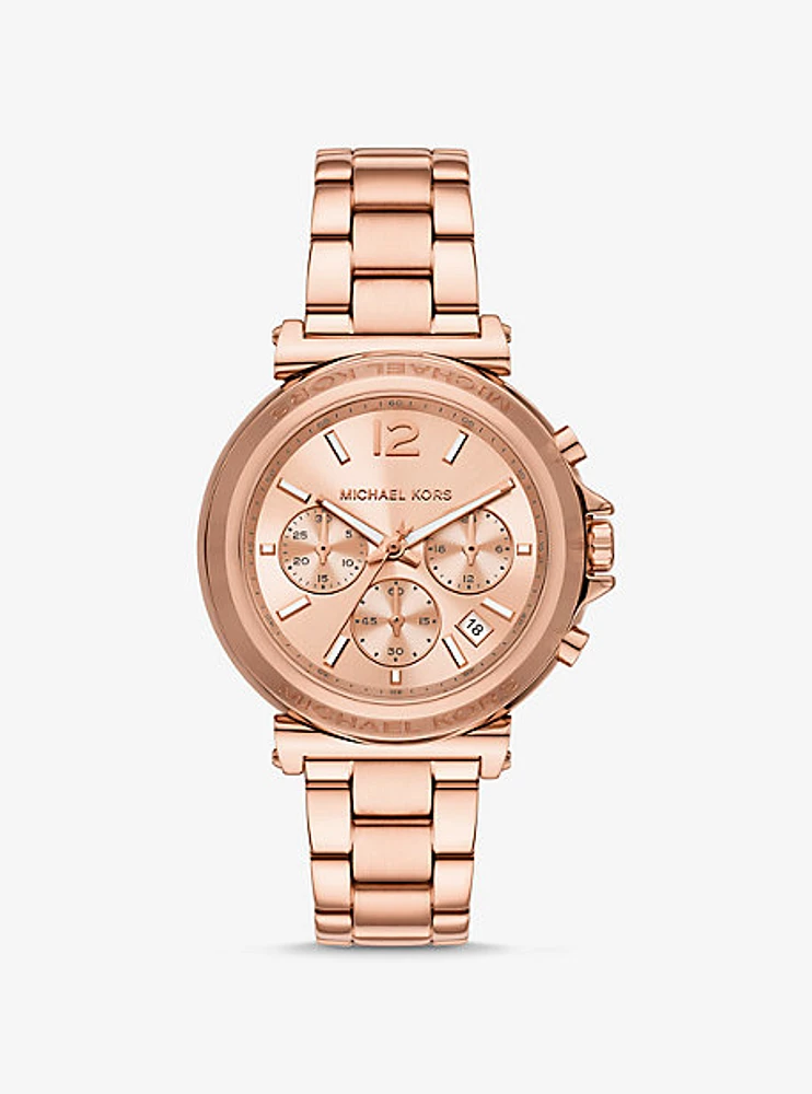 Oversized Maren Rose Gold-Tone Watch