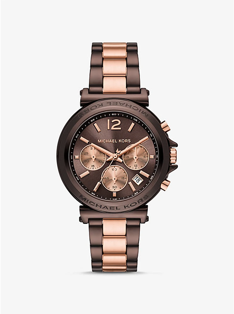 Oversized Maren Two-Tone Watch