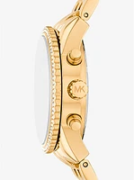 Mini Bryant Pavé Gold-Tone Watch