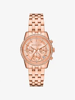 Mini Ritz Pavé Rose Gold-Tone Watch