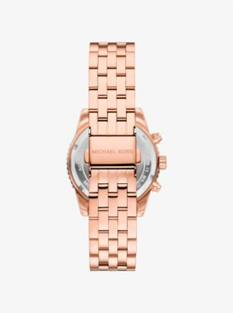 Mini Bryant Pavé Rose Gold-Tone Watch