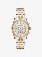 Reloj Ritz mini en dos tonos con pavé