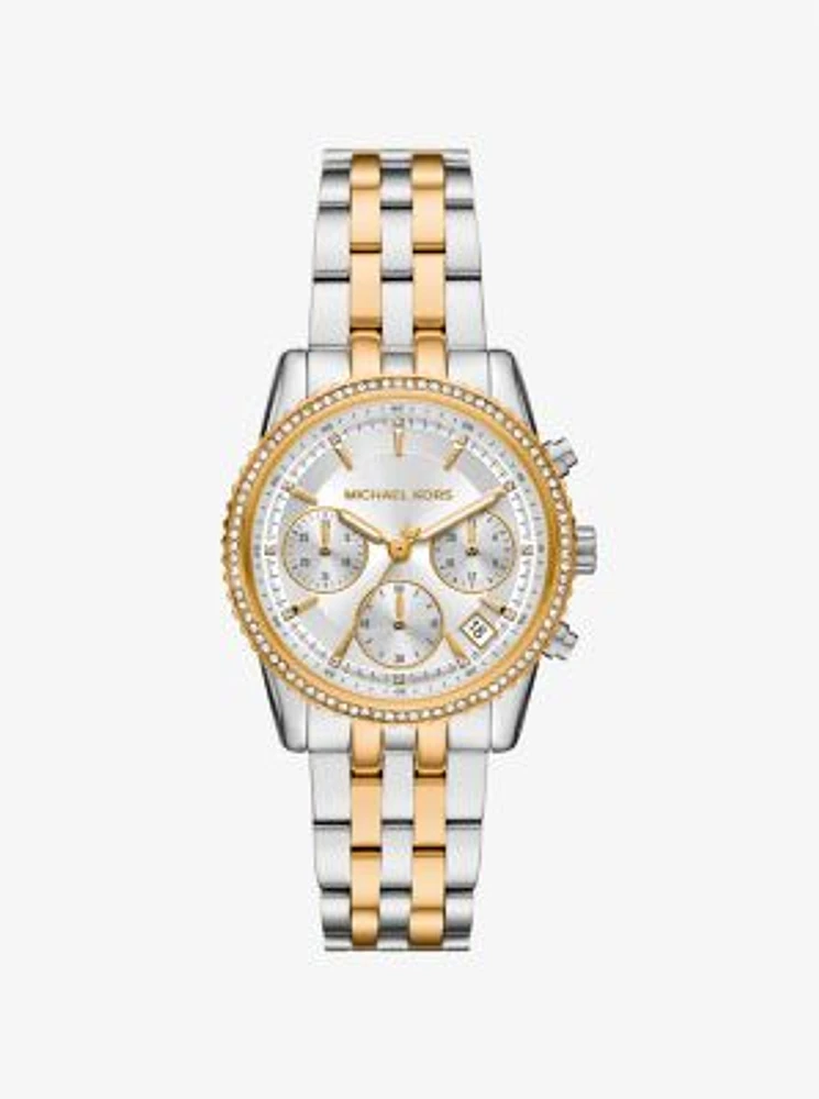 Mini Bryant Pavé Two-Tone Watch