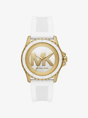 Oversized Everest Gold-Tone and Silicone Watch