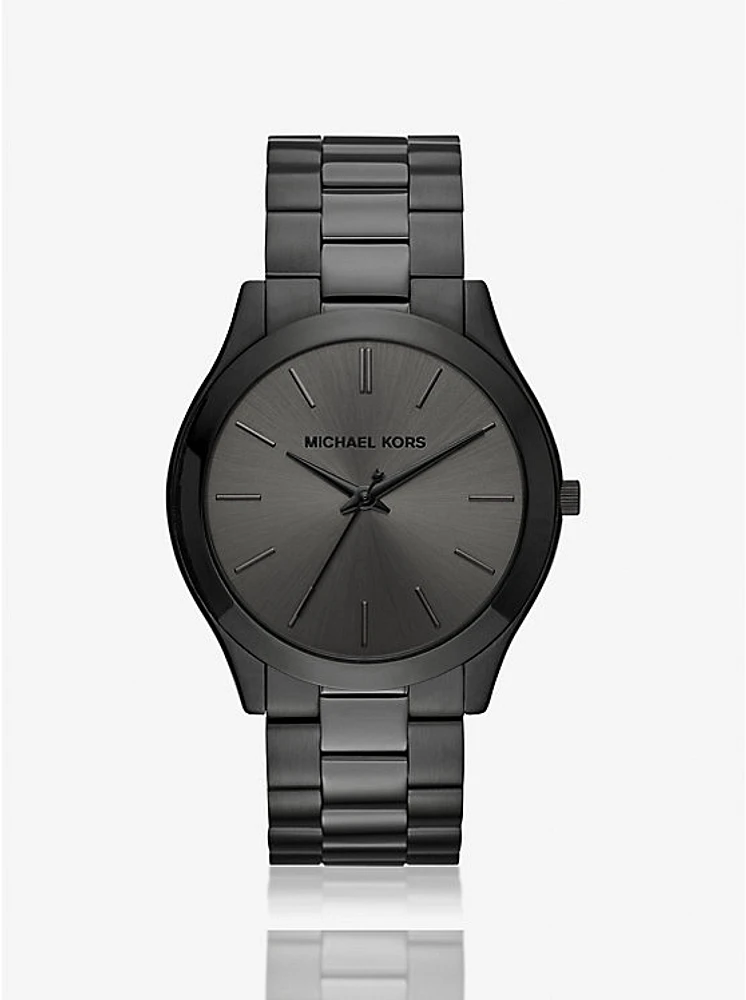 Oversized Slim Runway Black-Tone Watch