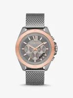 Oversized Brecken Gunmetal Mesh Watch