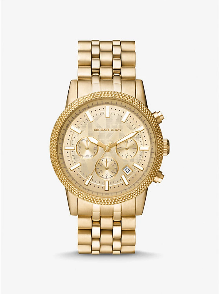 Oversized Hutton Gold-Tone Watch