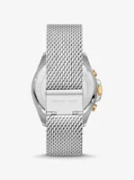 Oversized Brecken Two-Tone Mesh Watch Gift Set