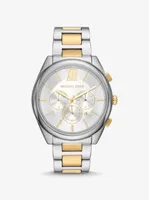 Oversized Janelle Two-Tone Watch