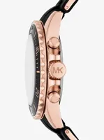 Oversized Everest Rose Gold-Tone and Silicone Watch