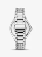 Limited-Edition Oversized Lennox Pavé Silver-Tone Watch