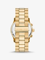 Reloj Runway oversize en tono dorado