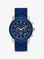 Oversized Runway Navy-Tone Watch