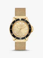 Oversized Slim Everest Gold-Tone Mesh Watch