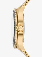 Oversized Slim Everest Gold-Tone Mesh Watch