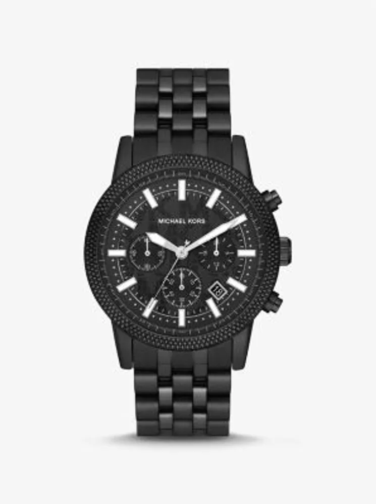 Oversized Hutton Black-Tone Watch