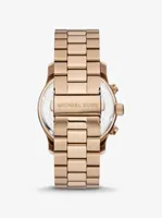 Oversized Runway Beige Gold-Tone Watch