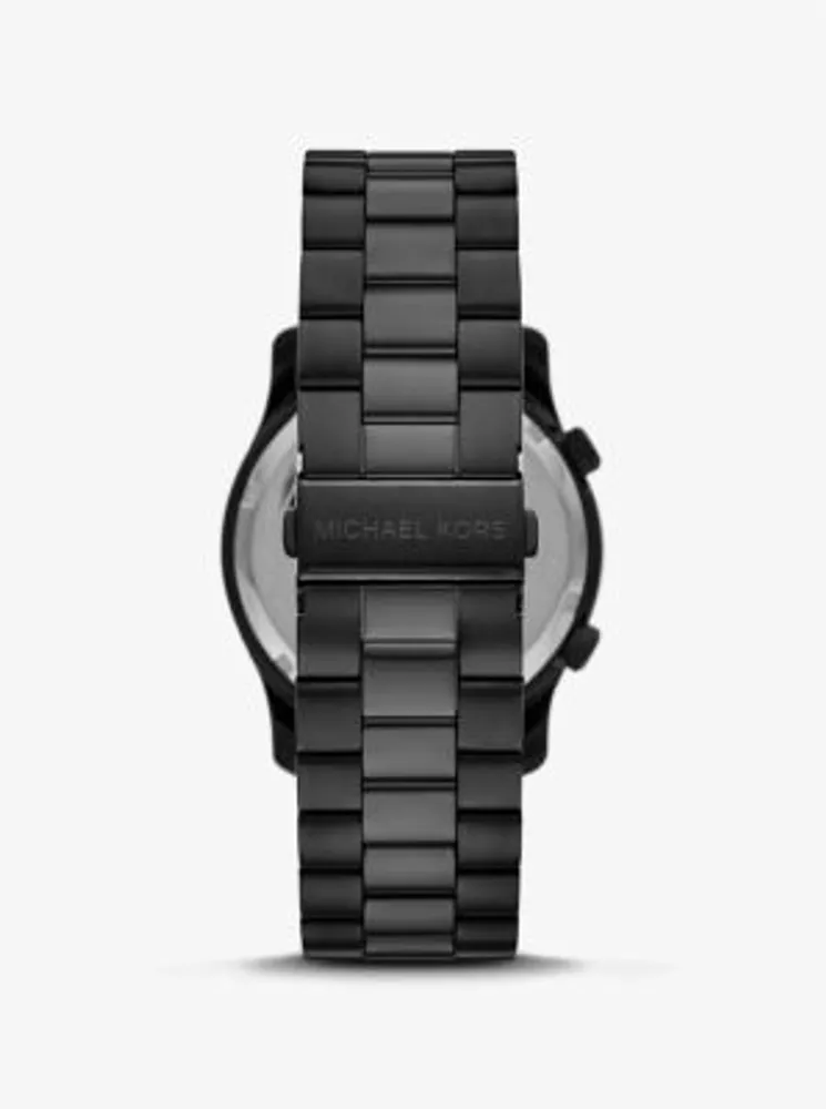 Oversized Runway Black-Tone Watch