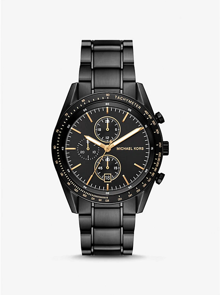 Oversized Warren Black-Tone Watch