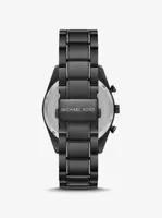 Oversized Warren Black-Tone Watch