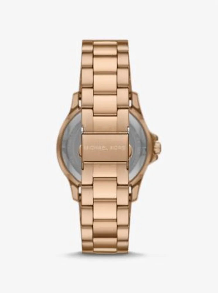 Oversized Everest Beige Gold-Tone Watch