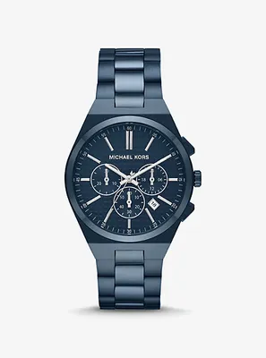 Oversized Lennox Blue-Tone Watch