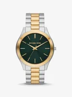 Oversized Slim Runway Two-Tone Watch