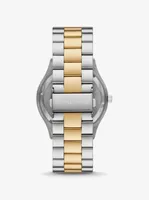 Oversized Slim Runway Two-Tone Watch