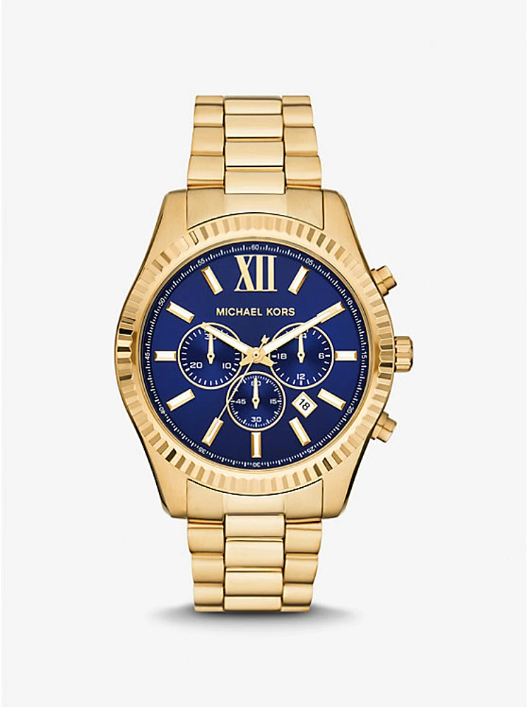 Oversized Lexington Gold-Tone Watch