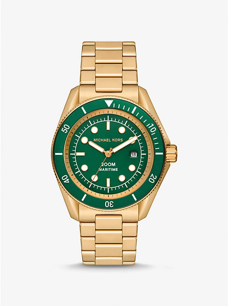 Oversized Maritime Gold-Tone Watch